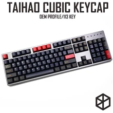 Taihao кубический abs doubleshot кубические колпачки для diy игровой механической клавиатуры красный синий серый с 1,75 переключения для 104 ansi