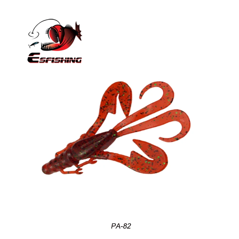 PA82 EsfishingFishing Приманка Мягкая приманка Kicker bugage 6 шт. 90 мм 7 г мягкие приманки воблеры для троллинга блестящая силиконовая приманка - Цвет: PA82