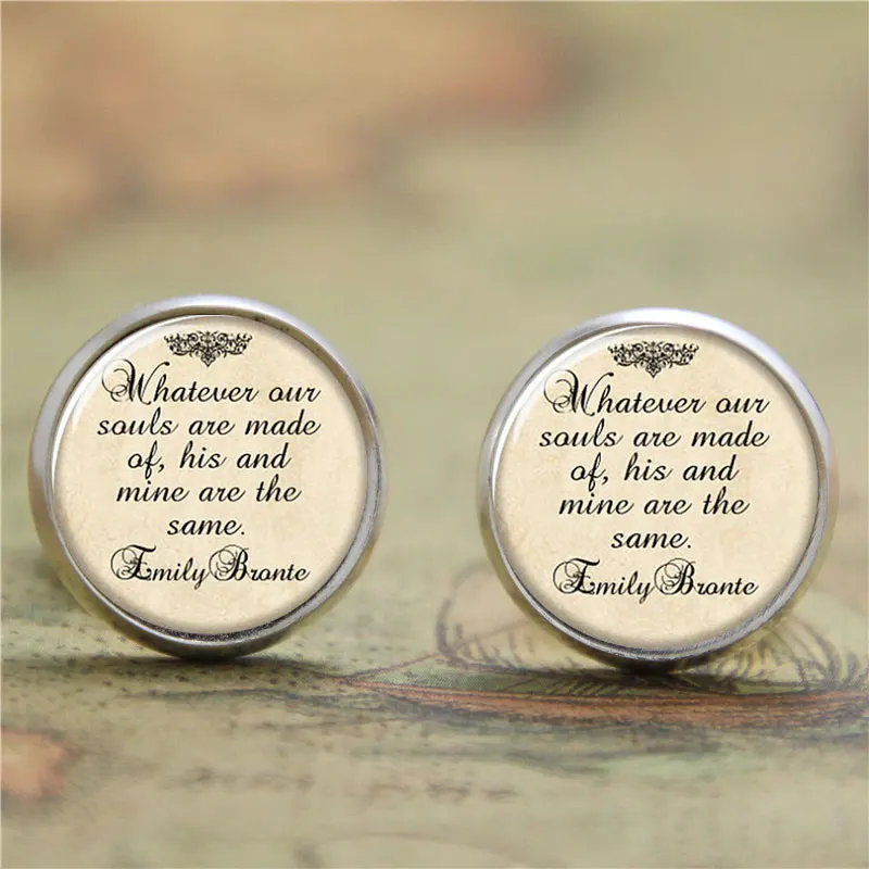 

10pairs/lot Romance earring, Whatever our souls are made of, his and mine are the same earring print photo Quote earring