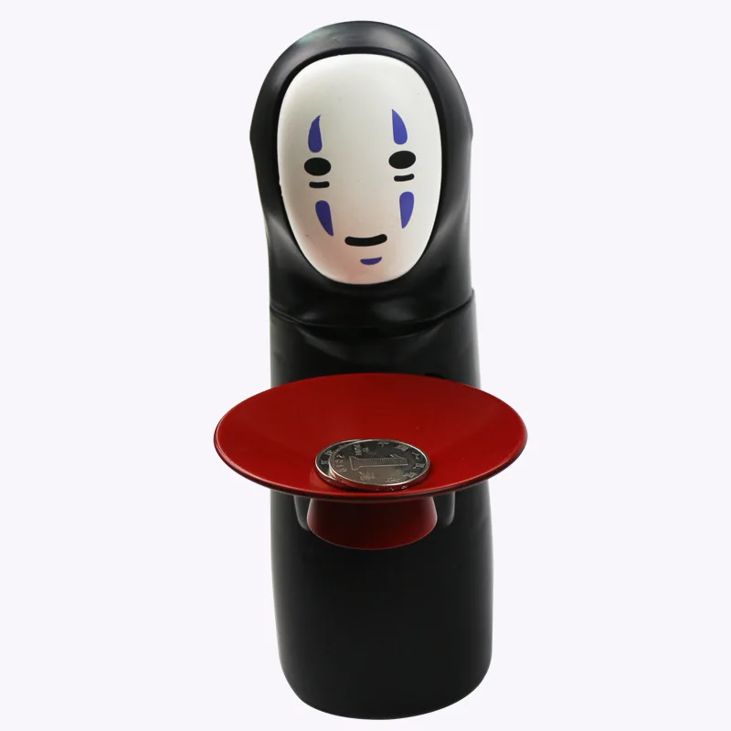  Unique Spirited Away Piggy Bank Kaonashi No-Face 22cm Figures Toy Smart Anime Piggy Bank Powered by