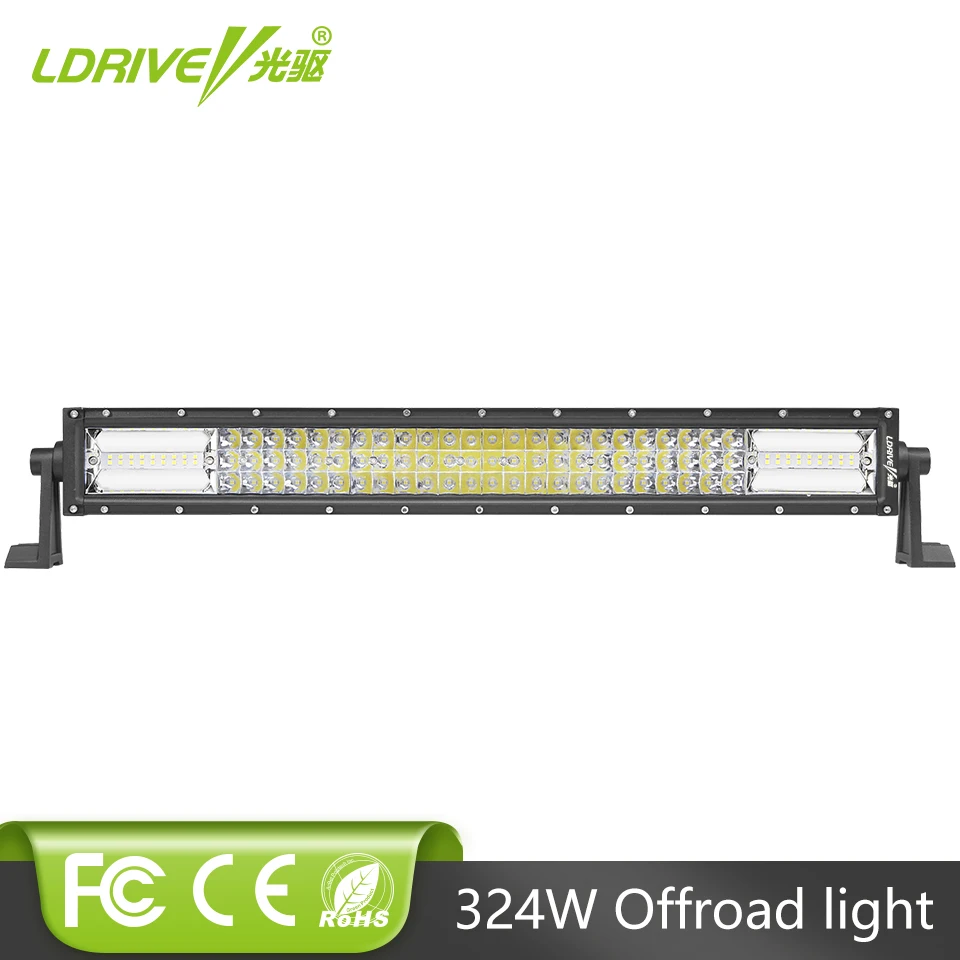 LDRIVE 2" прямой светодиодный световой бар тройной ряд чипов 324 Вт комбинированный луч внедорожный рабочий свет для грузовика пикап Внедорожник 4X4 12 V 24 V