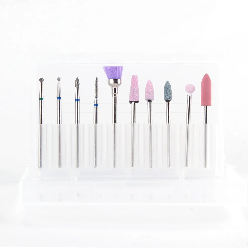 30000RPM Professional Ceramic Manicure Cutter Set Electric Nail Drill Milling Machine Diamond Cutters Manicure Apparatus Tools - Цвет: as the picture