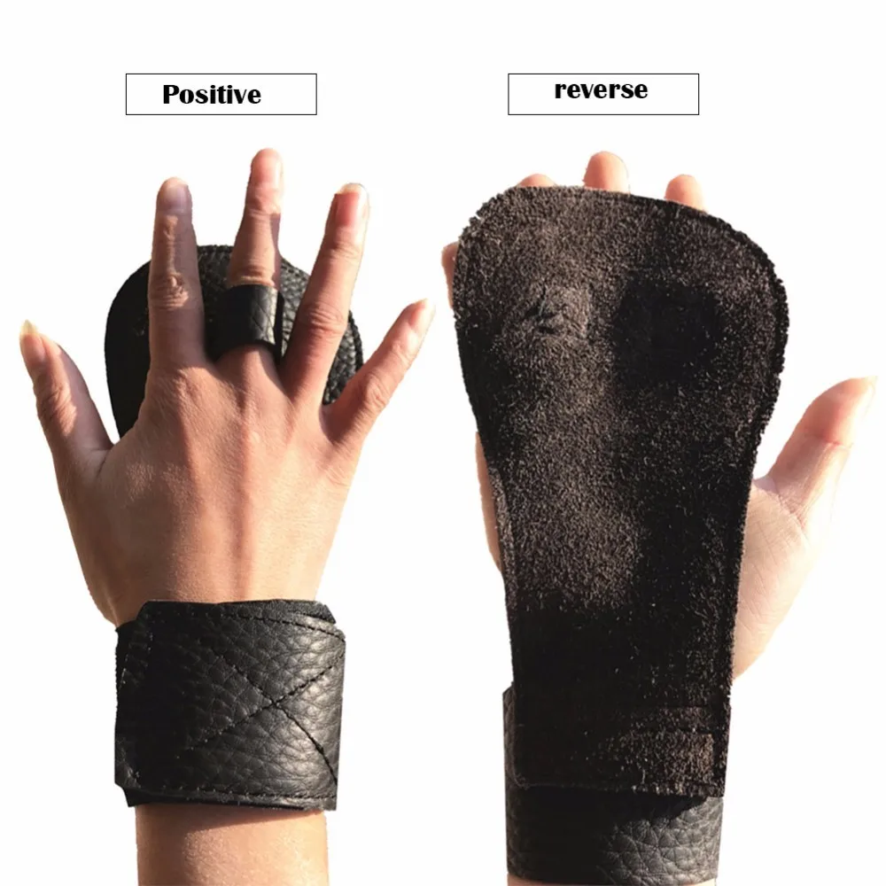 Leather Weight Lifting Training Gloves Women Men Fitness Sports Body Building Gymnastics Grips Gym Hand Palm Protector Gloves