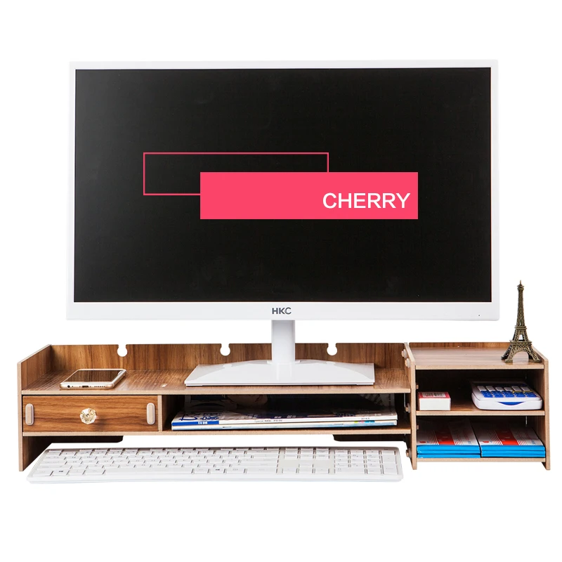 سطح المكتب رصد موقف ، رصد خشبي الناهض التلفزيون الوقوف ، واسعة شاشة حامل الناهض ل شاشة الكمبيوتر/محمول/تلفزيون/طابعة