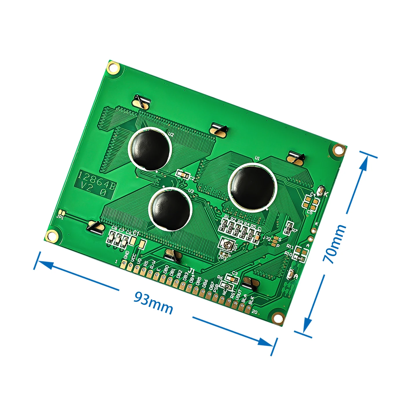 ЖК панель желто зеленый экран 12864 128X64 5V синий ST7920 модуль для arduino 100% Новый
