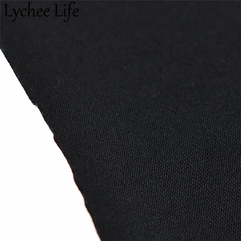 Lychee Life стрейч искусственная кожа ткань черный 100x150 см искусственная ткань DIY Ручная работа современная одежда текстиль швейная одежда аксессуары