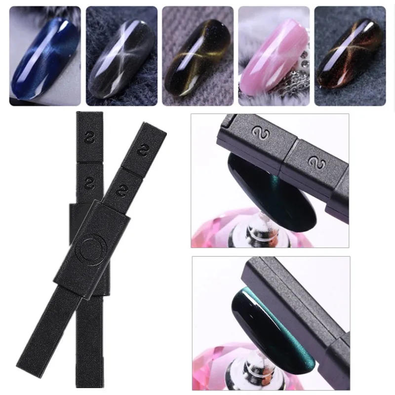 

UR SUGAR Double Head Cat Eye Magnet Stick Strong 3D Effect for Magnetic UV Gel Polish Round Square Shape Manicure Nail Art Tool