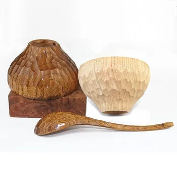 

Jujube Wooden Bowl Natural Color No Paint Kids Bowls Tableware Dinnerware Dinner Service Personality Turtle Shell