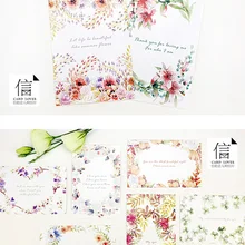 30 шт./компл. различные Цветочные история дневник поздравительные открытки Kawaii штамп открытка набор подарочная карта Универсальная поздравительная открытка