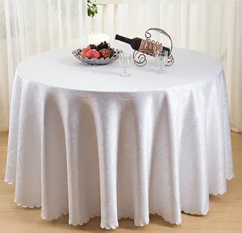 

Large 120inch Table Cloth Polyester Jacquard Tablecloths For Wedding Table Cloth Round Printed Embroidered Table Table Cloth