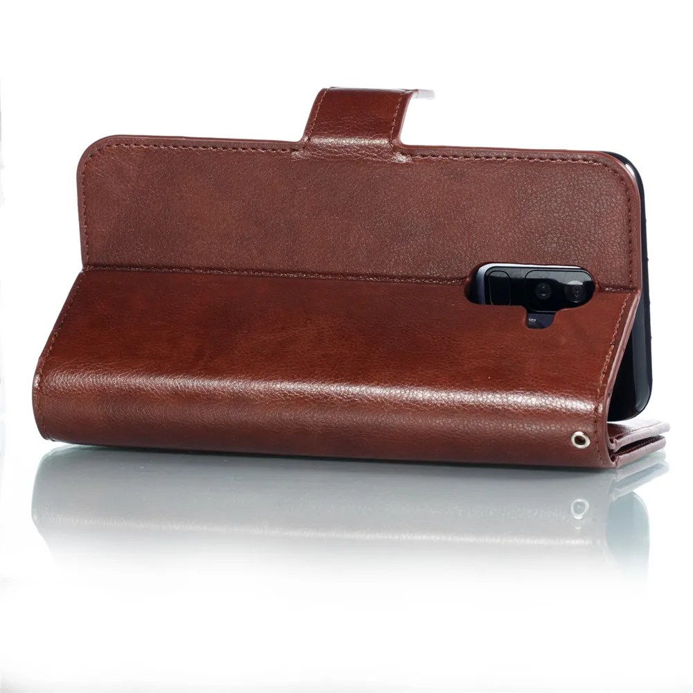 Leather case For Samsung Galaxy A6 A8 Plus A7 2018 Case Cover Wallet card holder Magnet Flip Phone cases on For Samsung Galaxy J4 J6 Plus Case Cover32