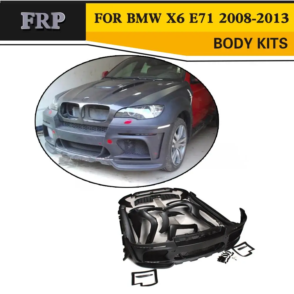 FRP черные автомобильные аксессуары комплекты кузова для BMW X6 E71 утилита 4 Door 2008