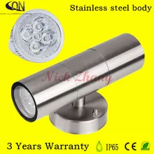 Супер яркий IP65 Нержавеющая сталь двойной 2x5 Вт 10 Вт напольный сада до и Подпушка Настенный светильник лампа двор коридор виллы парков современный