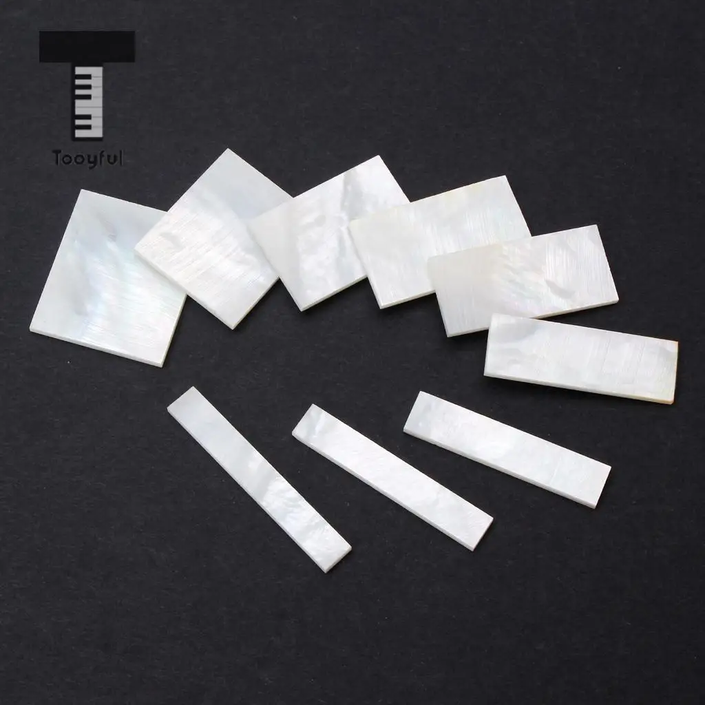 Tooyful DIY Inlays Material White Shell Block for Guitar Fingerboard Fretboard Neck