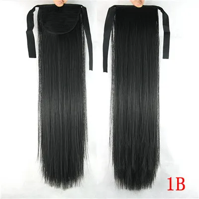 Gres Yaki прямые женские длинные высокотемпературные волокна синтетические волосы 100 г хвосты 22 дюйма/55 см клипсы в комплекте - Цвет: T1B/613