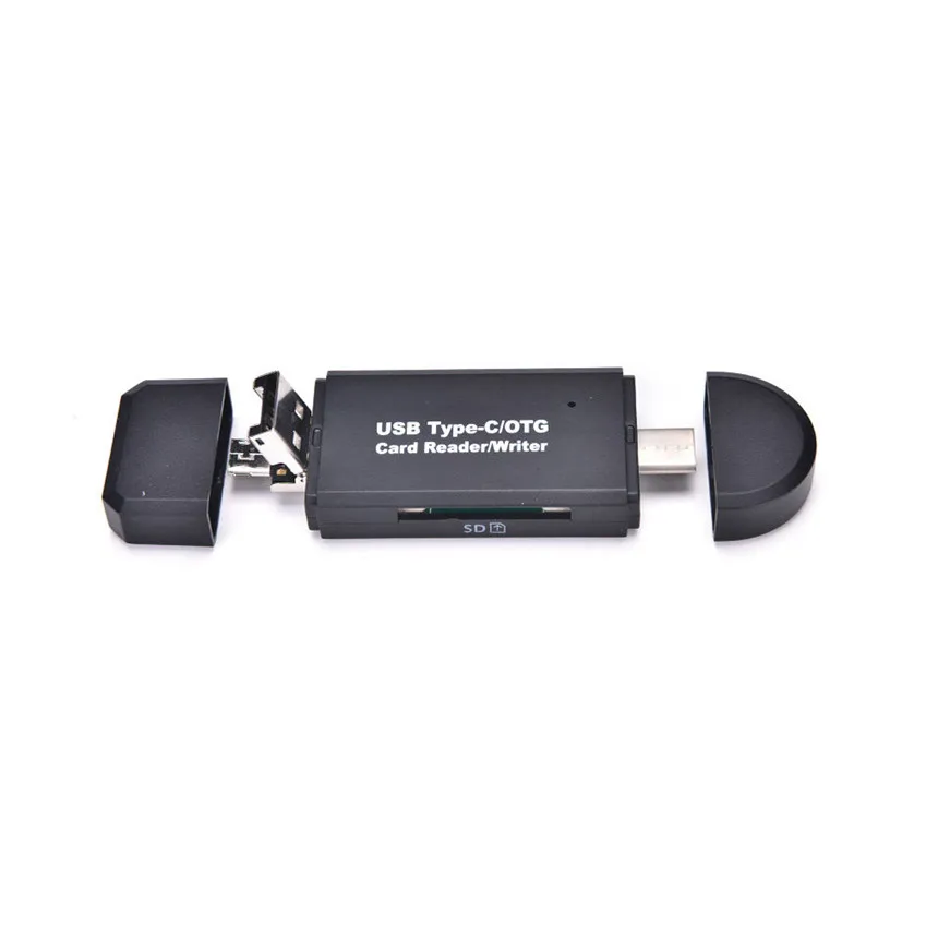 Горячий 3 в 1 Micro type-C USB OTG к USB 2,0 адаптер SD/Micro SD кардридер Стандартный USB