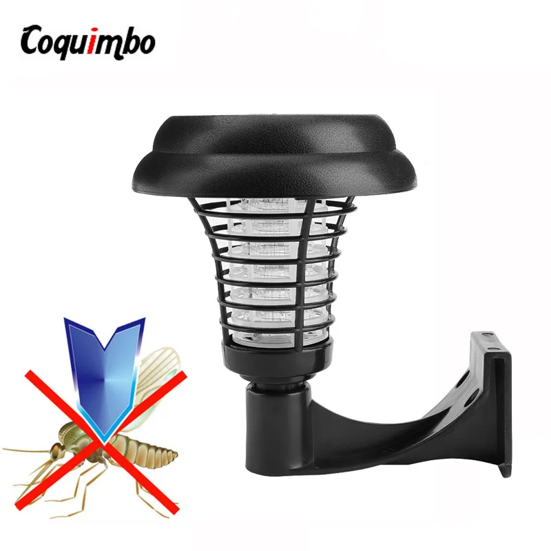 Solar Powered Bug Zapper Mosquito Killer Lamp Insect Mosquito Repellent Outdoor UV Lamp Killer