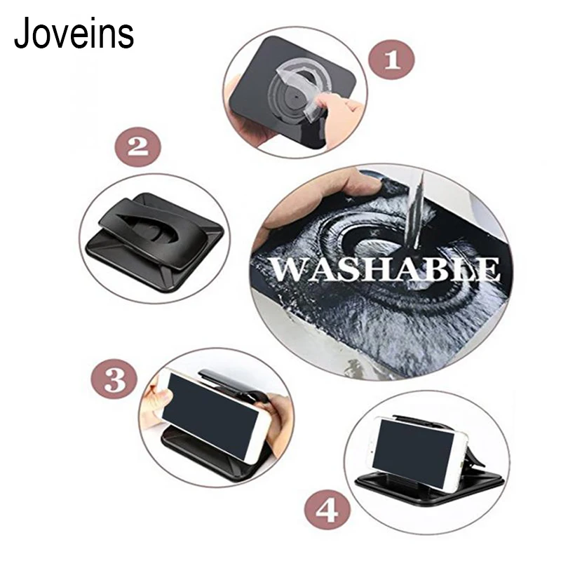 Цена Joveses липкий Автомобильный держатель для телефона на приборной панели, настольное крепление, противоскользящая подставка для мобильного те...