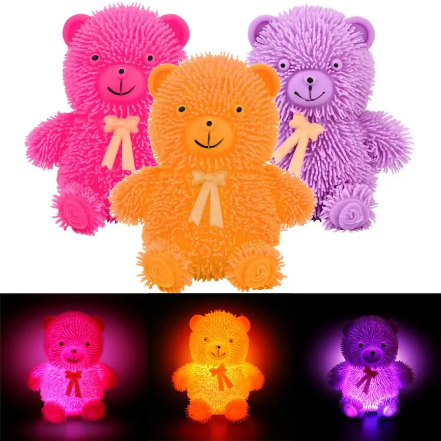 A Jumbo Kawaii Bling 12 см Новинка мигающий светильник-пуховик медведь сквидгическая сенсорная игрушка подвижный игровой шар ароматизированные игрушки для детей - Цвет: A