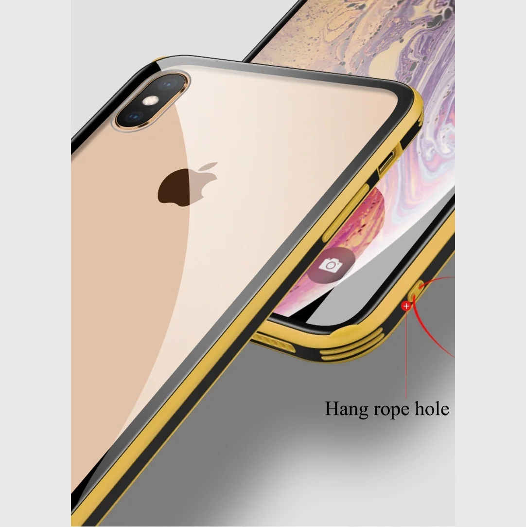 TPU + закаленное Стекло защитный чехол для iPhone X Xs Max XR 7 8 Plus samsung Galaxy S10 huawei P30 Pro Mate 20