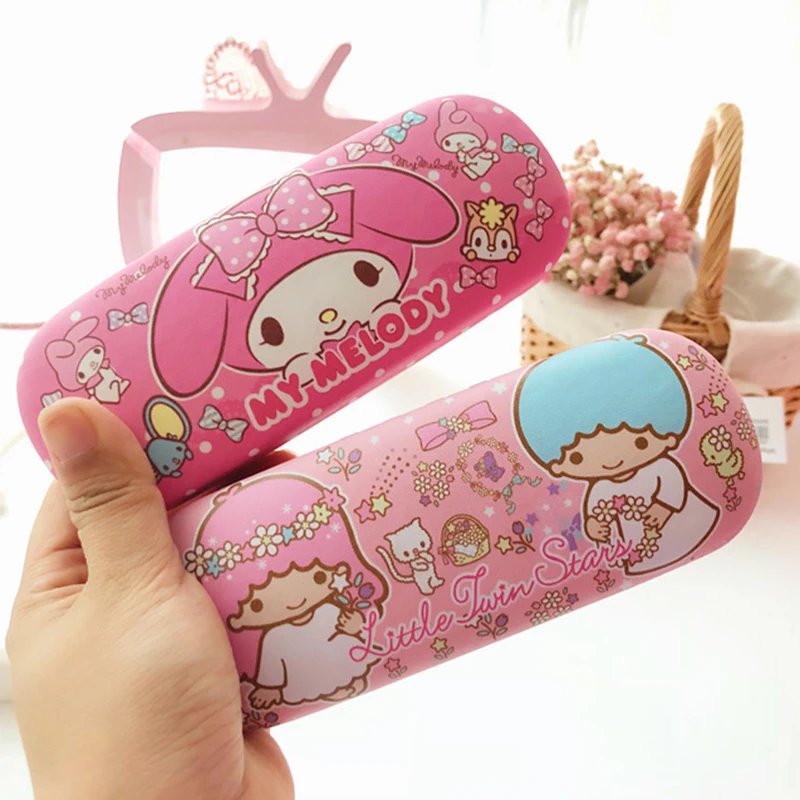 QuickDone Kawaii мультяшная маленькая двойная звезда коробка для хранения очки Чехол