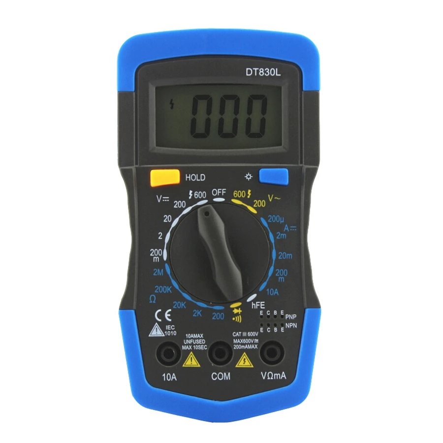Hot sale DT830L Electrical Tester Digital Voltmeter Ammeter Ohmmeter