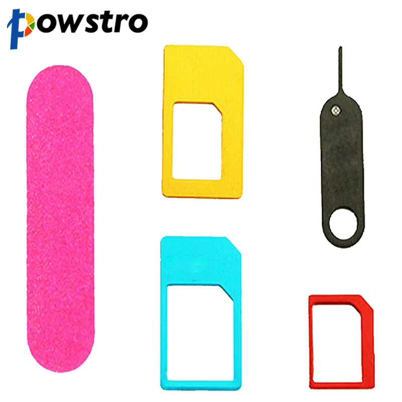 

Powstro Phone Accessories Card Sim Convert Nano SIM Card Port to Micro Standard Adapter For iPhone 7 8 PLUS 7 8