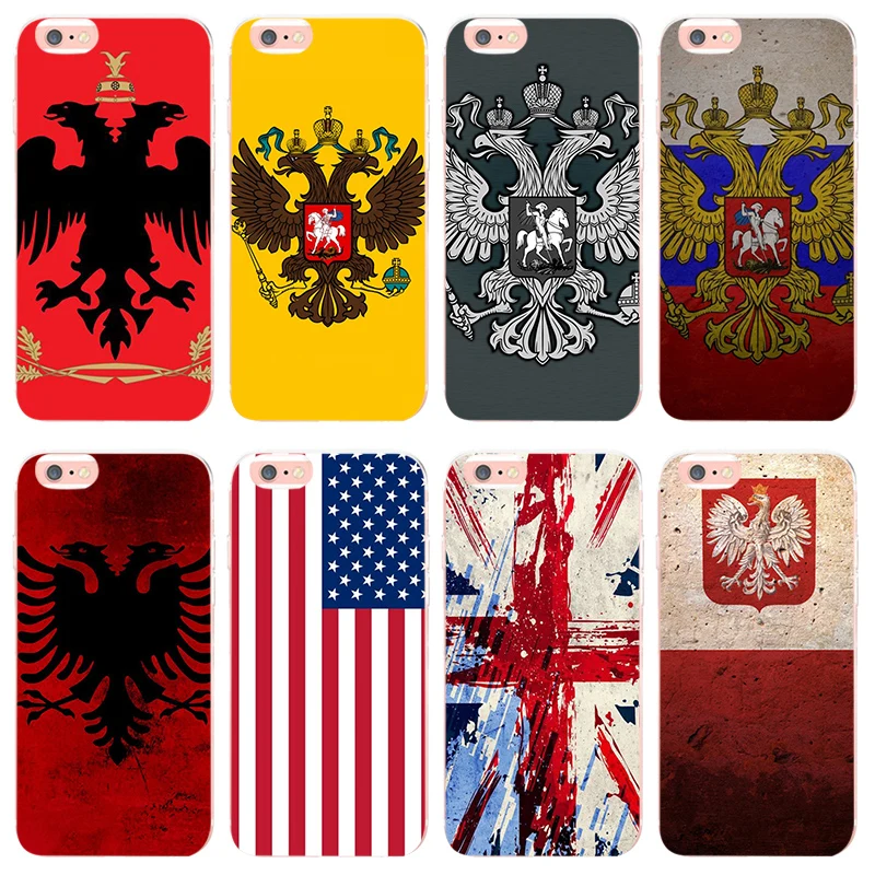 

MaiYaCa Albania Russian USA UK flag for iphone X XR XS 8 8plus case For iphone7 7plus 5 5s SE For iphone6 6plus 6s 6splus case
