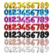 16 32 32 32 polegadas 0-9 número 9 cores disponíveis balões de folha globos dígitos balões decorações de festa de aniversário crianças balão de casamento