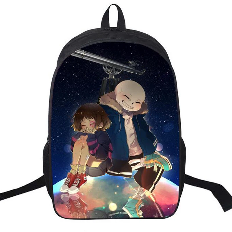 Plecak 16 Cal Anime Sans Undertale I Drukowanie Papirus Chłopiec Dziewczyny Szkoła Plecak Dla Nastolatków Tornister Dziecka Nylonu Plecak Torba