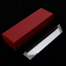 15 см x 3 см Радуга оптический Стекло тройной треугольной Призма преподавания физики светового спектра с подарочной коробкой