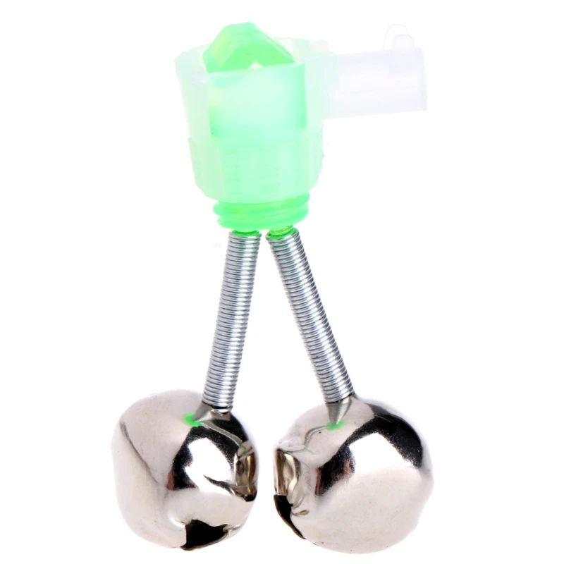 

Fishing Rod Pole Clamp Alarm Bell Twin Ring Bite Lure Tips Outdoor Accessories