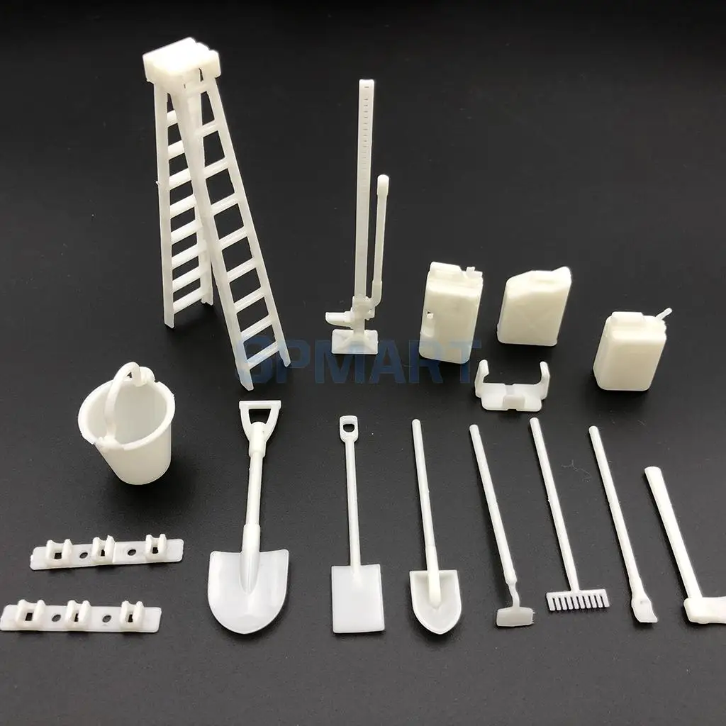 1/16 6WD 4WD 2.4G RC Military Truck Tools Oil Tank Bucket Ladder Shovel Model for WPL Body Decor