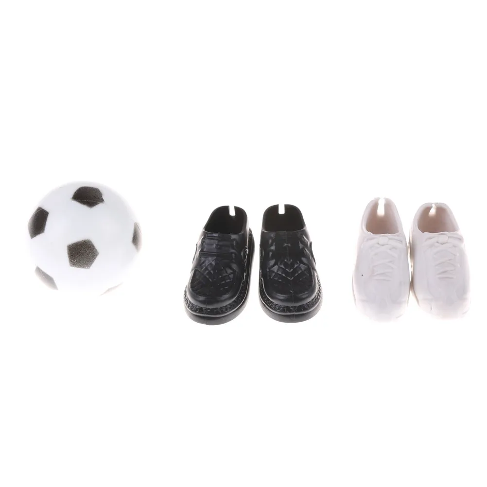 1 набор(2 пары обуви+ 1 Футбол) кукольная обувь кроссовки и Футбол s для друга Кена кукла подарок игрушки куклы аксессуары
