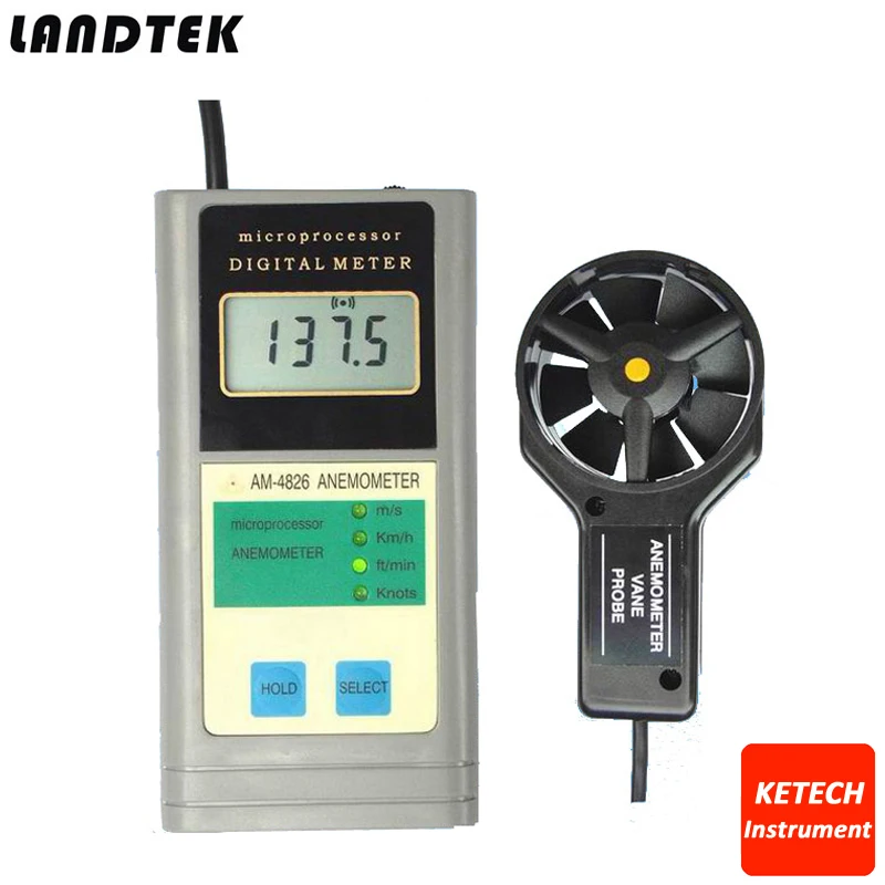 

Multifunctional Portable Digital Speed Anemometer AM4836