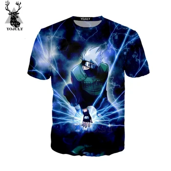

YOJULY 3D Print Anime NARUTO Ninja Hatake Kakashi Yamato Men's Women's Casual O-neck Harajuku T-shirt Tshirt Tee Tops A191
