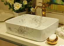 Increased square counter basin wash basin ceramic sanitary ware art basin washbasin counter basin ceramic bathroom washbasin art basin wash basin fashion basin