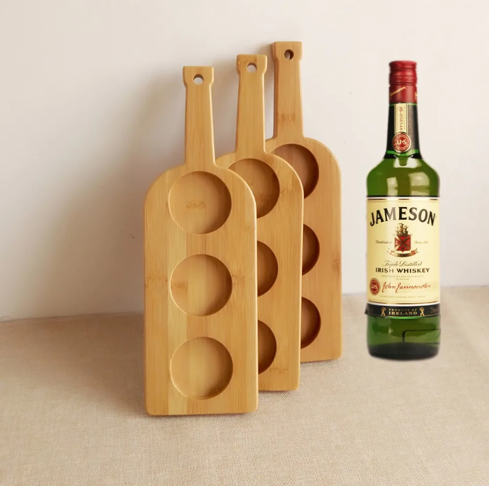 Buy Eco friendly Handcrafted 3 Holes Wine Bottle Shape