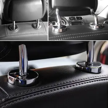 

2pc Chrome ABS Car Styling Seat Rear Headrest Trim Cover Rod Molding Sticker Fit For Jeep COMPASS PATRIOT Auto Car Decoration