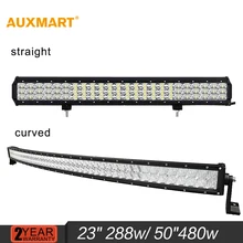 Auxmart 480 watt 50 “gebogene/288 watt 23” gerade Led-lichtleiste combo strahl Offroad arbeitslicht 12 V 24 v SUV ATV 4×4 4WD 2WD anhänger lkw