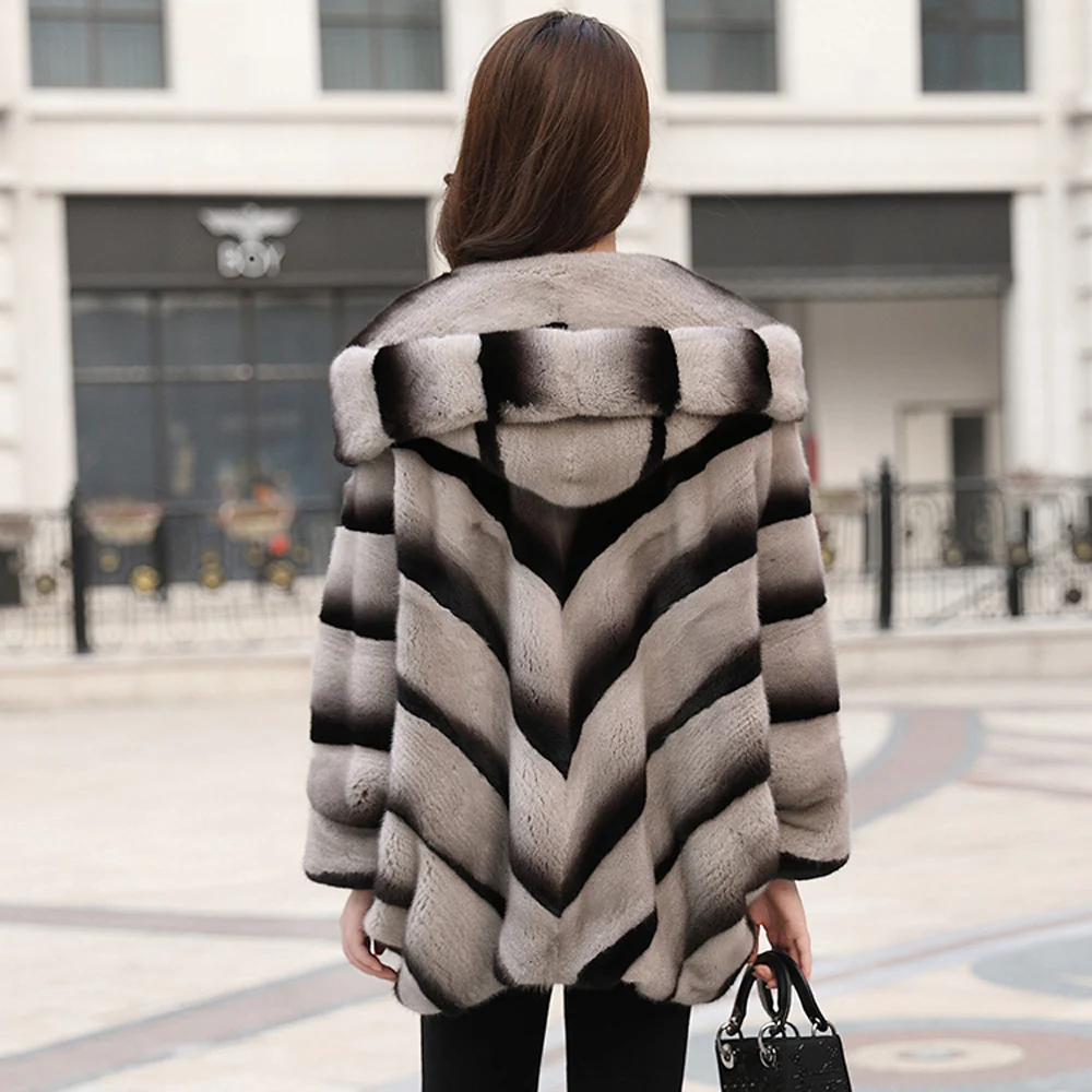 new mink fur coats. ladies' medium length full mink Cape shawl imported mink fur coat 100%natural mink fur coat