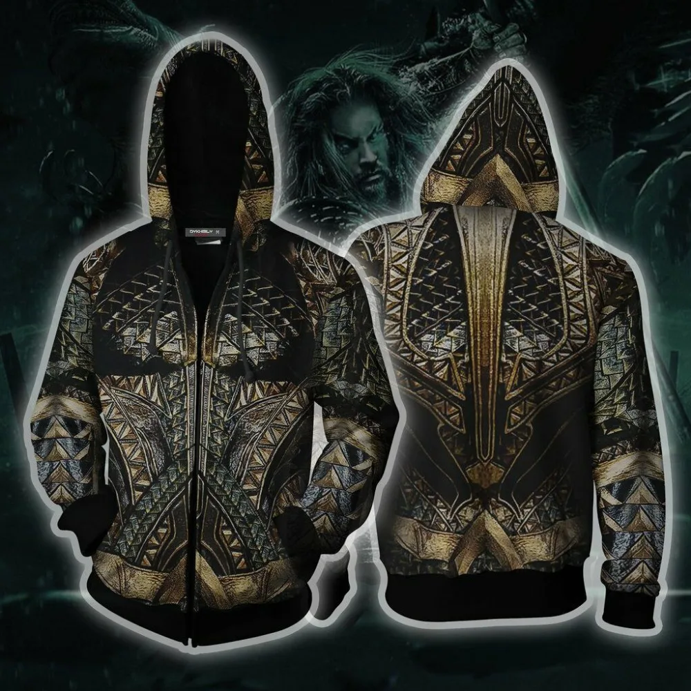 

Aquaman Cosplay Arthur Curry Orin Anime Hoodie Costume Sweatshirt Jacket Coats Men and Women New