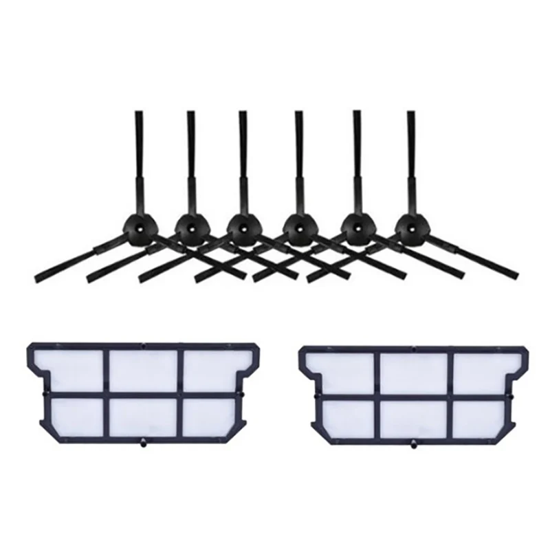 

8pcs/set ilife v7 robot Vacuum Cleaner Parts kit (hepa filter kitx2+Side Brushx6) Chuwi ILIFE v7