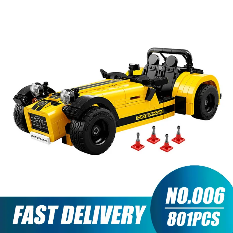 Новый 771 шт. yile 006 Caterham семь 620R спортивный автомобиль набор строительных блоков