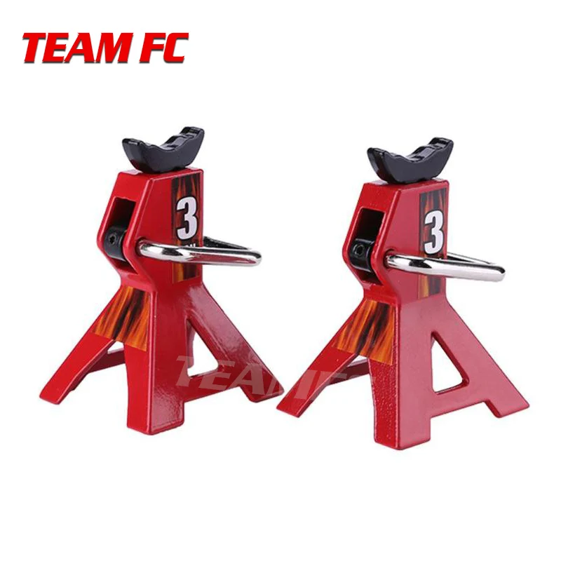 2pcs Metal toy 6 Ton /3 Ton Scale Jack Stands Height Adjustable Repairing Tool For 1/10 RC Crawler Truck Trx-4 Trx4 Axial SCX10
