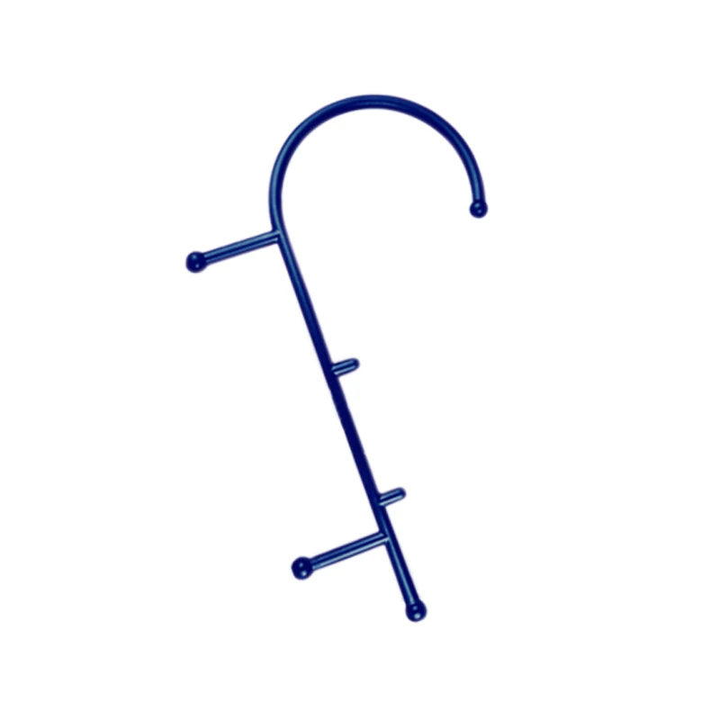 Терский тростниковый задний крюк массажер для шеи самомышечный прижимной тренажер инструмент Мануэль массаж триггерной точки стержень терапевтические инструменты - Цвет: Navy Blue