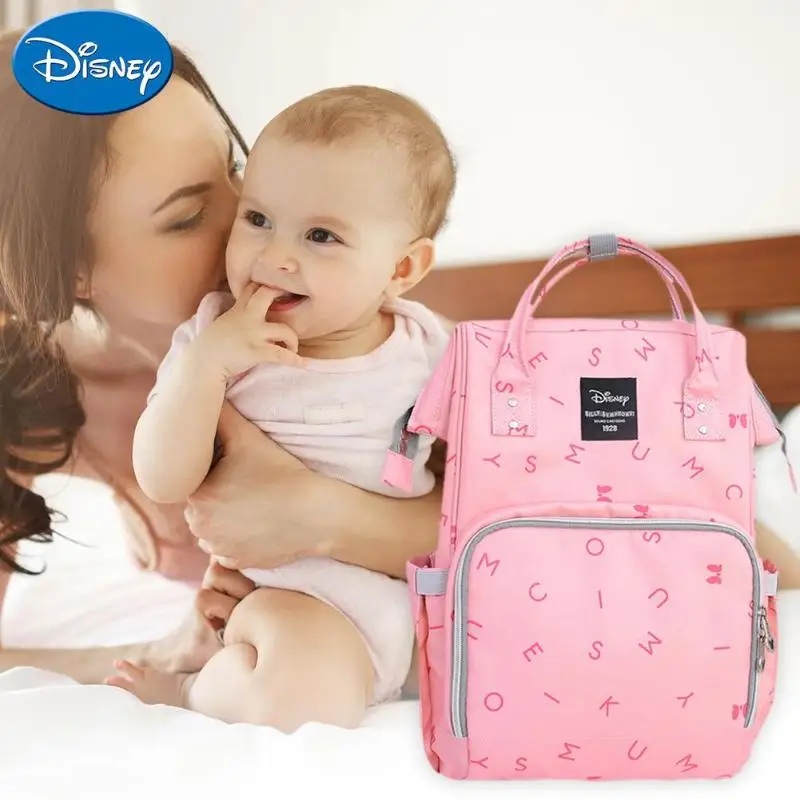 DISNEY Милая материнская сумка для пеленок многофункциональная сумка для кормления рюкзак уход за ребенком мультфильм Микки Минни подгузник