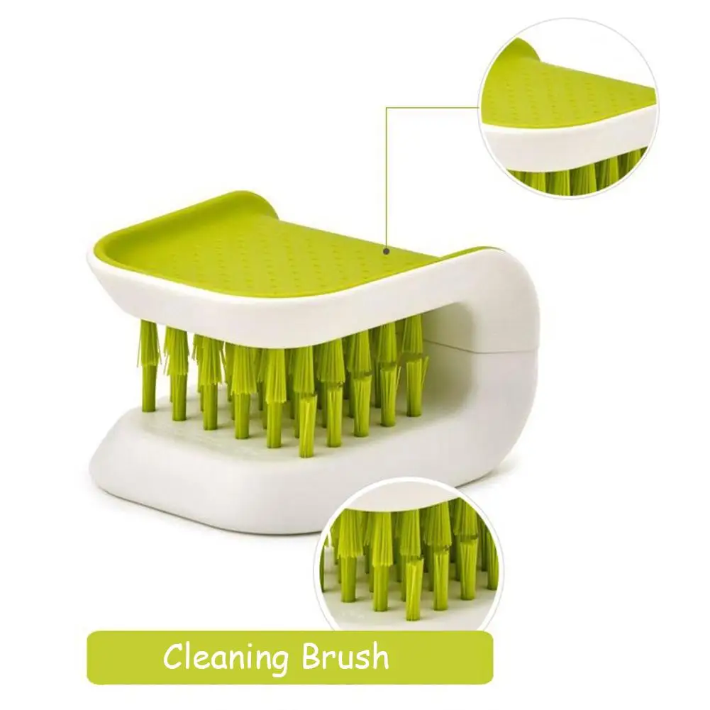 

Blade Brush Knife And Cutlery Cleaner Brush Bristle Scrub Kitchen Washing Non-Slip ABS Kitchen Helper Household Cleaning Tool