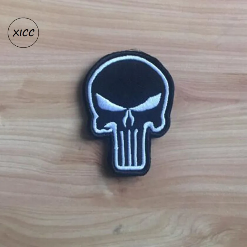 XICC красный зеленый черный наружные товары череп флаг Эмблема вышивка значок