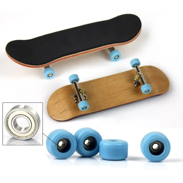 US $5.20 Professional Bearing Wheels Skid Pad Maple Wood Finger Skateboard Alloy Stent Bearing Wheel Fingerb